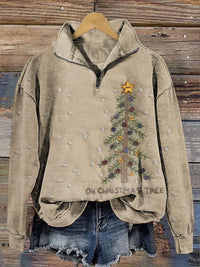 Retro Christmas Tree Casual Sweatshirt