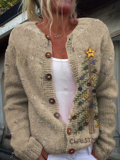 Retro Christmas Tree Casual Sweatshirt