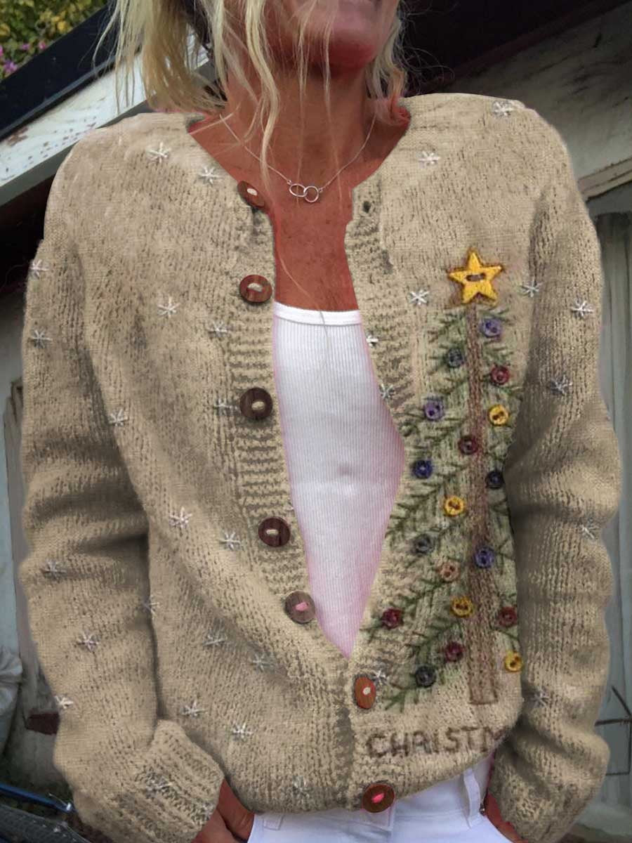 Retro Christmas Tree Casual Sweatshirt