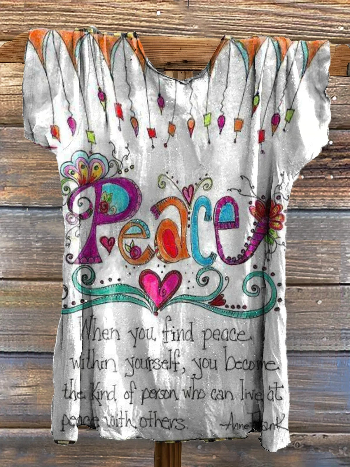 Women's Art Painting Hippie Print Half Sleeve Top