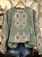 Women's Ethnic Style Print Casual Sweatshirt