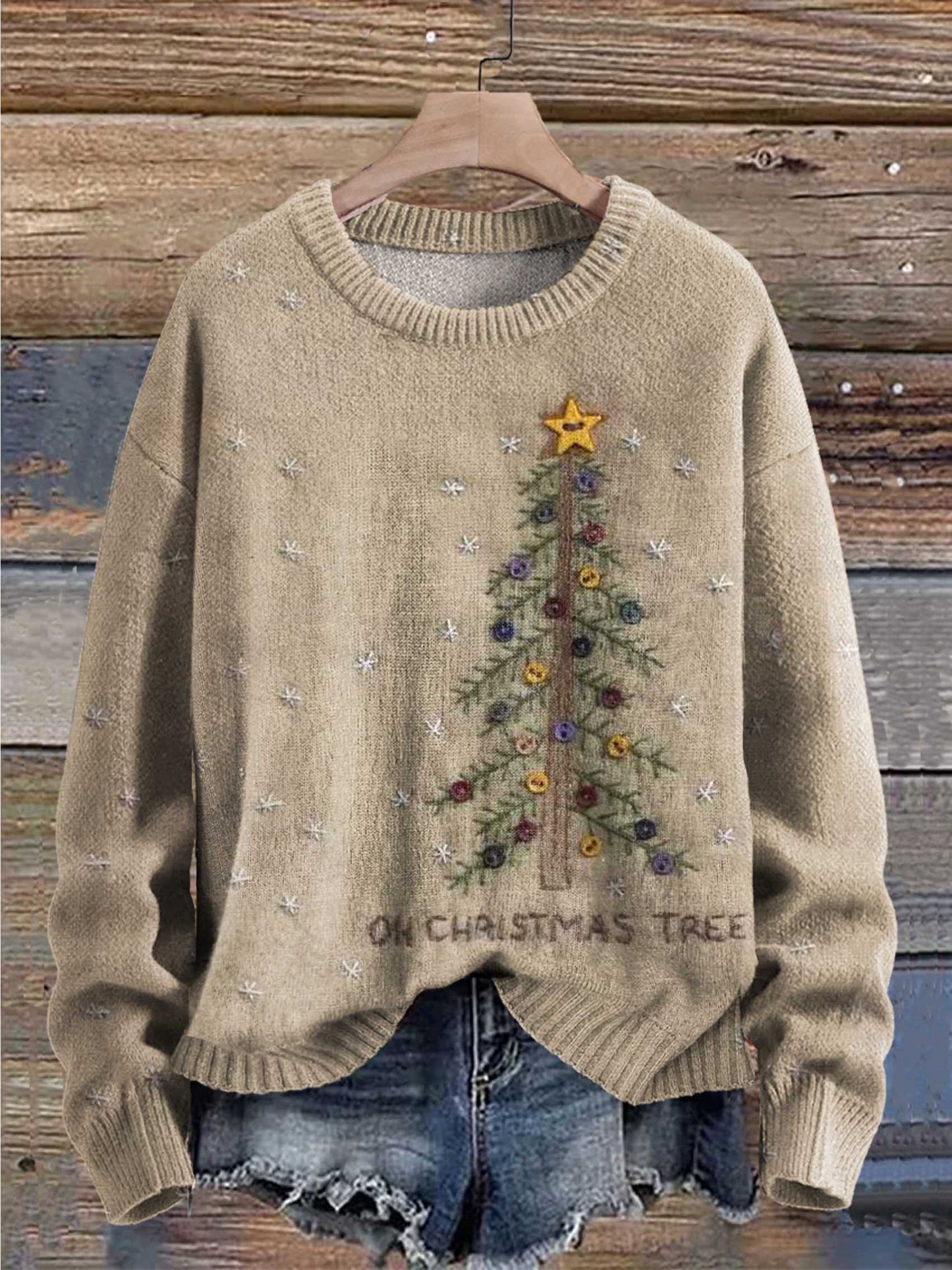 Retro Christmas Tree Casual Sweatshirt