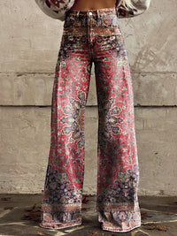 Women's Colorful Tie Dye Print Casual Wide Leg Pants