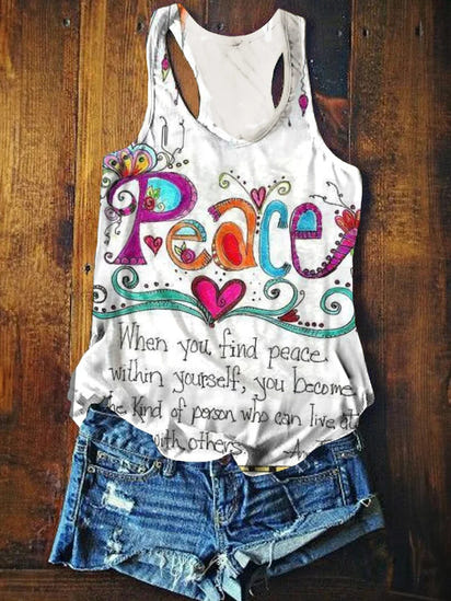 Women's Art Painting Hippie Print Half Sleeve Top